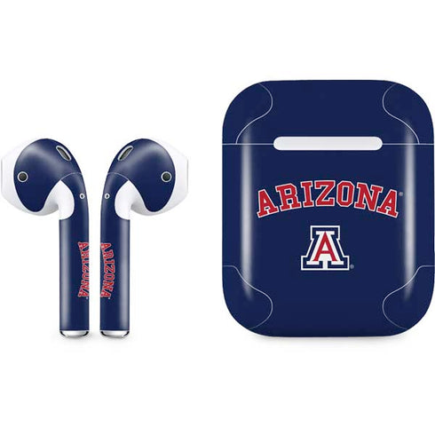 University of Arizona Primary Logo Blue Apple AirPods Skin