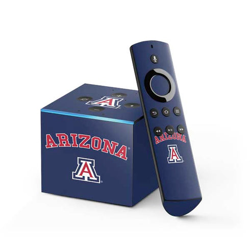 University of Arizona Primary Logo Blue Fire TV Cube Skin