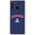 University of Arizona Primary Logo Blue Galaxy A21 Clear Case
