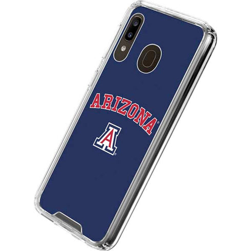 University of Arizona Primary Logo Blue Galaxy A30 Clear Case