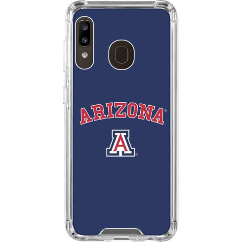 University of Arizona Primary Logo Blue Galaxy A30 Clear Case