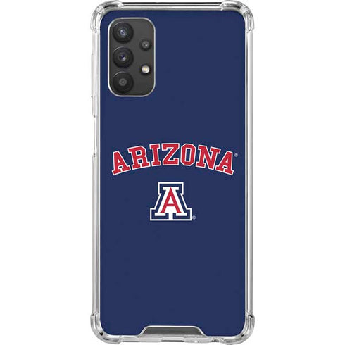 University of Arizona Primary Logo Blue Galaxy A32 5G Clear Case