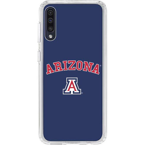 University of Arizona Primary Logo Blue Galaxy A50 Clear Case