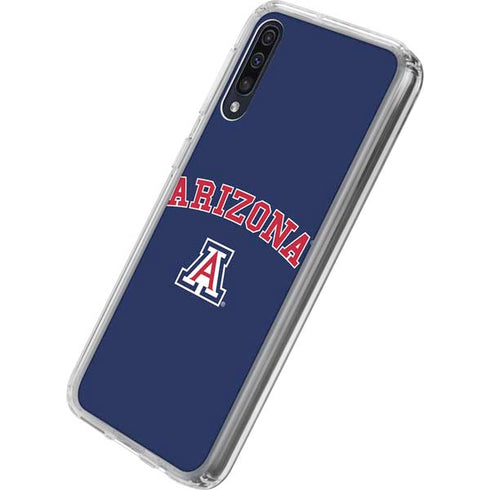 University of Arizona Primary Logo Blue Galaxy A50 Clear Case