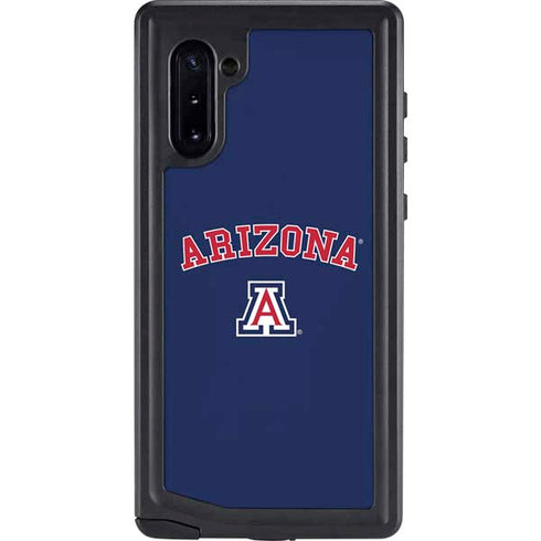 University of Arizona Primary Logo Blue Galaxy Note 10 Waterproof Case
