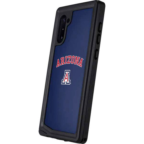 University of Arizona Primary Logo Blue Galaxy Note 10 Waterproof Case