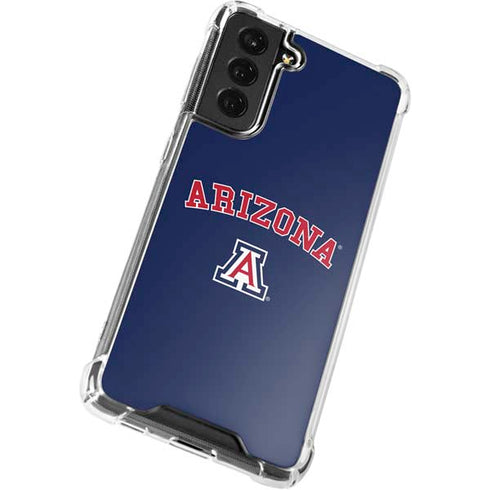 University of Arizona Primary Logo Blue Galaxy S21 FE Clear Case