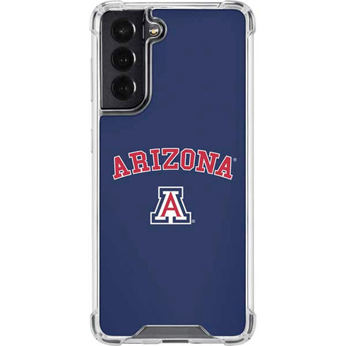 University of Arizona Primary Logo Blue Galaxy S22 Clear Case