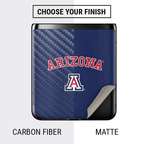 University of Arizona Primary Logo Blue Galaxy Z Flip Skin