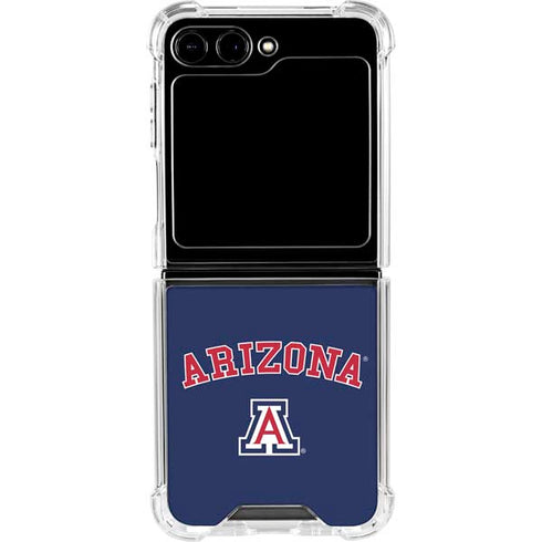 University of Arizona Primary Logo Blue Galaxy Z Flip5 5G Clear Case