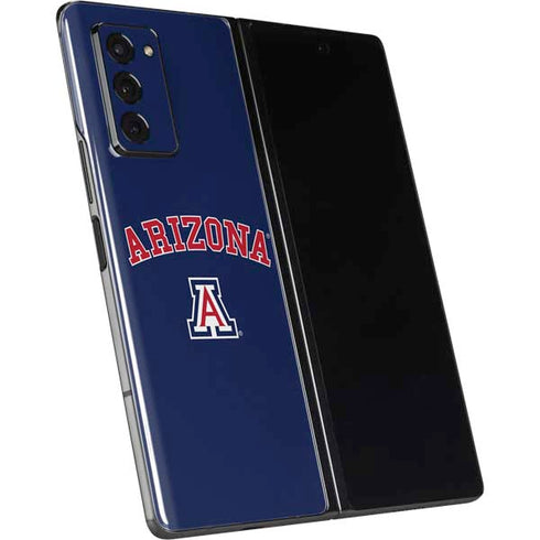 University of Arizona Primary Logo Blue Galaxy Z Fold2 5G Skin