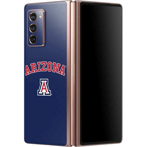 University of Arizona Primary Logo Blue Galaxy Z Fold2 5G Skin