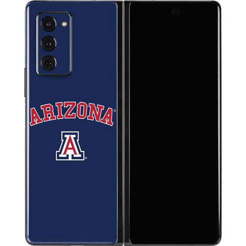 University of Arizona Primary Logo Blue Galaxy Z Fold2 5G Skin