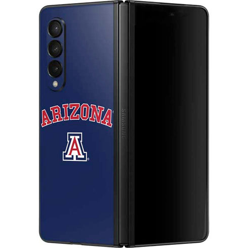 University of Arizona Primary Logo Blue Galaxy Z Fold3 5G Skin