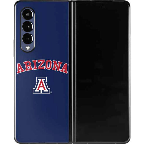 University of Arizona Primary Logo Blue Galaxy Z Fold3 5G Skin
