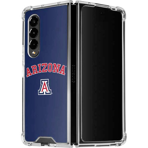 University of Arizona Primary Logo Blue Galaxy Z Fold4 5G Clear Case