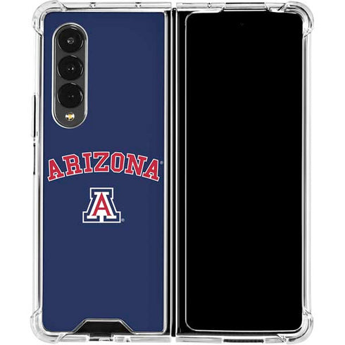 University of Arizona Primary Logo Blue Galaxy Z Fold4 5G Clear Case