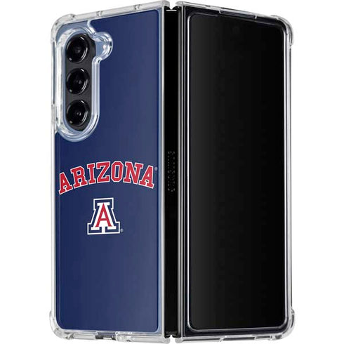 University of Arizona Primary Logo Blue Galaxy Z Fold5 5G Clear Case