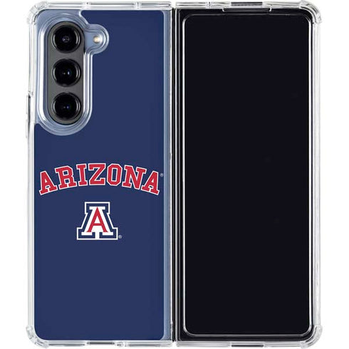 University of Arizona Primary Logo Blue Galaxy Z Fold5 5G Clear Case