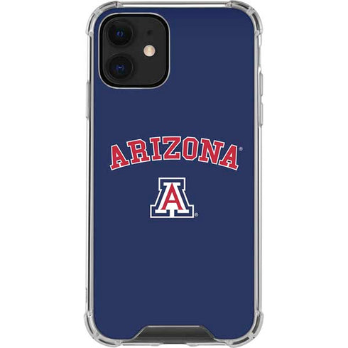 University of Arizona Primary Logo Blue iPhone 12 Clear Case