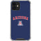 University of Arizona Primary Logo Blue iPhone 12 Clear Case