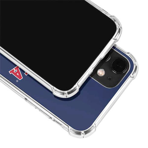 University of Arizona Primary Logo Blue iPhone 12 Clear Case