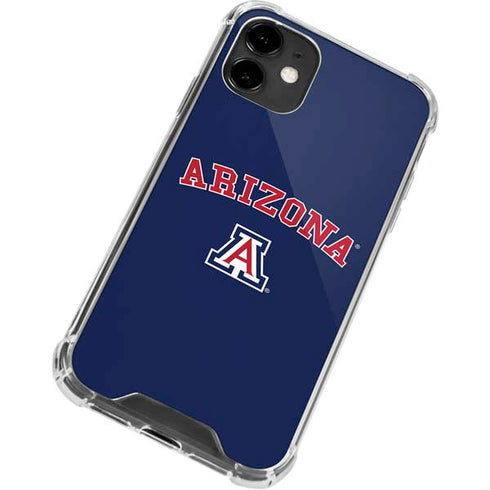 University of Arizona Primary Logo Blue iPhone 12 Clear Case