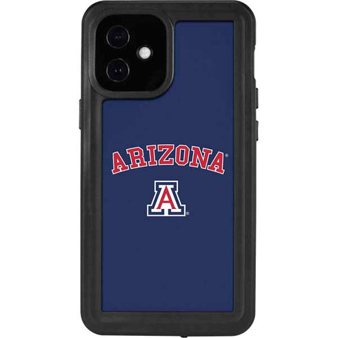University of Arizona Primary Logo Blue iPhone 12 Mini Waterproof Case