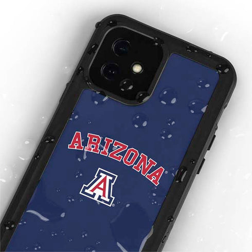 University of Arizona Primary Logo Blue iPhone 12 Mini Waterproof Case
