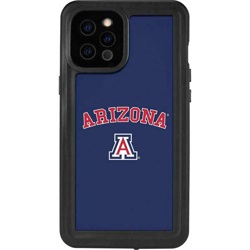 University of Arizona Primary Logo Blue iPhone 12 Pro Max Waterproof Case