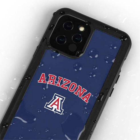 University of Arizona Primary Logo Blue iPhone 12 Pro Max Waterproof Case
