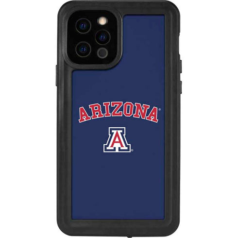 University of Arizona Primary Logo Blue iPhone 12 Pro Waterproof Case