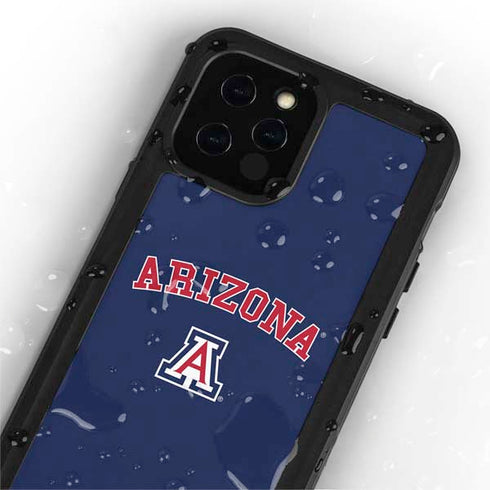 University of Arizona Primary Logo Blue iPhone 12 Pro Waterproof Case