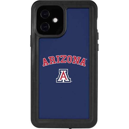 University of Arizona Primary Logo Blue iPhone 12 Waterproof Case