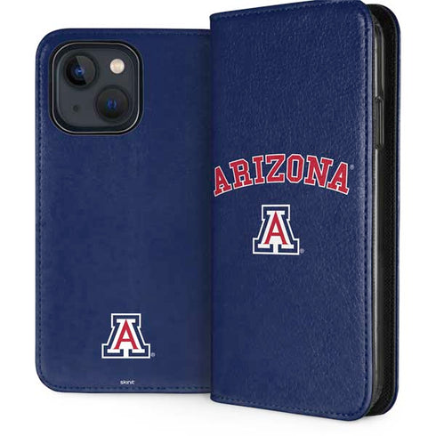 University of Arizona Primary Logo Blue iPhone 13 Folio Case