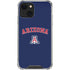 University of Arizona Primary Logo Blue iPhone 13 Mini Clear Case
