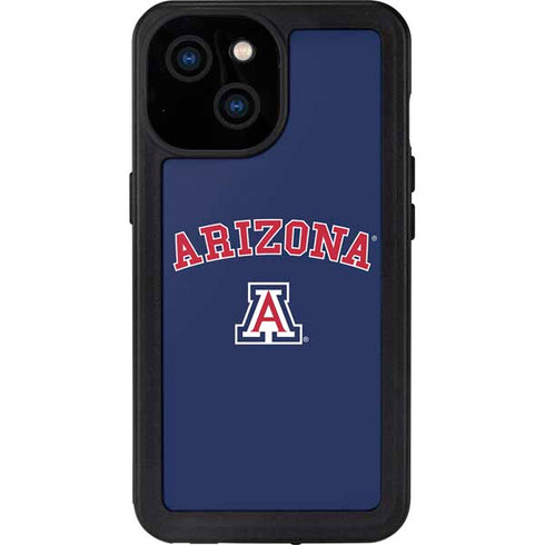 University of Arizona Primary Logo Blue iPhone 13 Mini Waterproof Case
