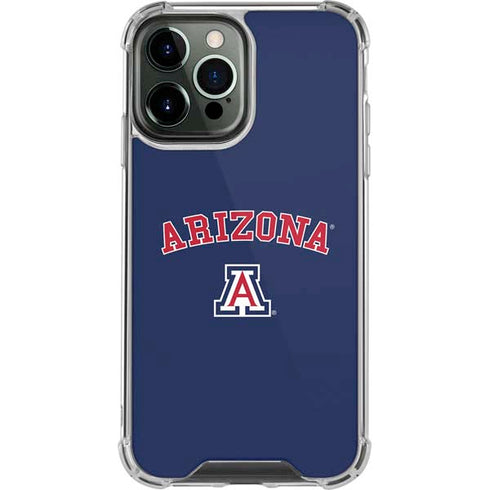 University of Arizona Primary Logo Blue iPhone 13 Pro Max Clear Case