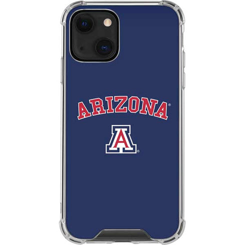 University of Arizona Primary Logo Blue iPhone 14 Plus Clear Case