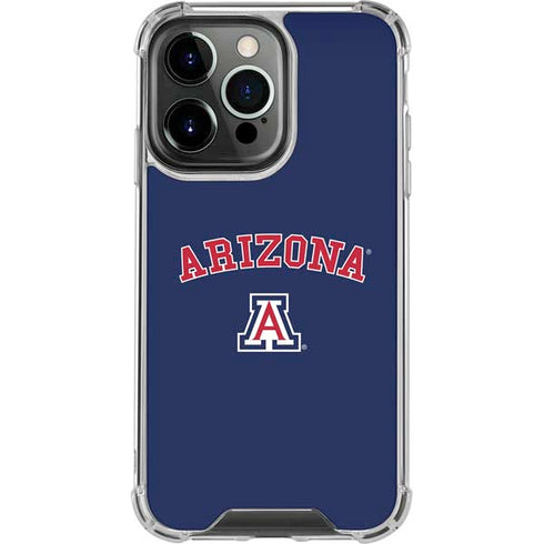 University of Arizona Primary Logo Blue iPhone 14 Pro Clear Case