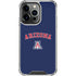 University of Arizona Primary Logo Blue iPhone 14 Pro Clear Case