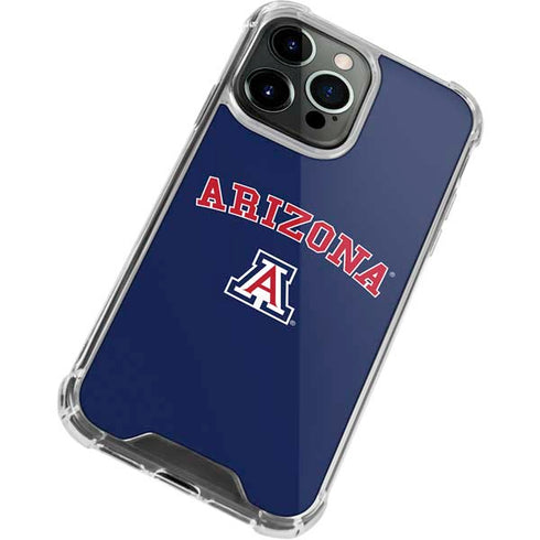 University of Arizona Primary Logo Blue iPhone 14 Pro Clear Case