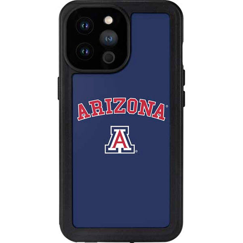 University of Arizona Primary Logo Blue iPhone 14 Pro Max Waterproof Case