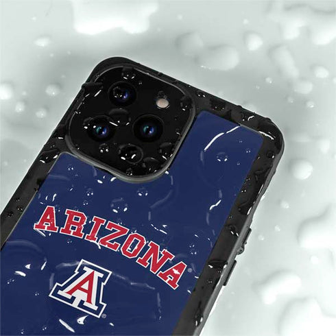 University of Arizona Primary Logo Blue iPhone 14 Pro Max Waterproof Case