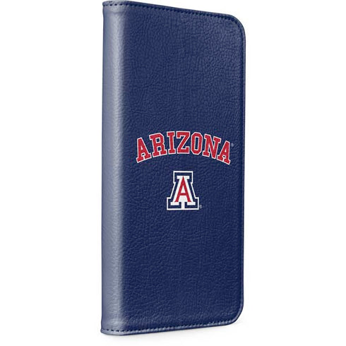 University of Arizona Primary Logo Blue iPhone 15 Plus Folio Case