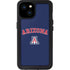 University of Arizona Primary Logo Blue iPhone 15 Plus Waterproof Case