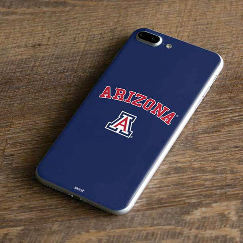 University of Arizona Primary Logo Blue iPhone 8 Plus Skin