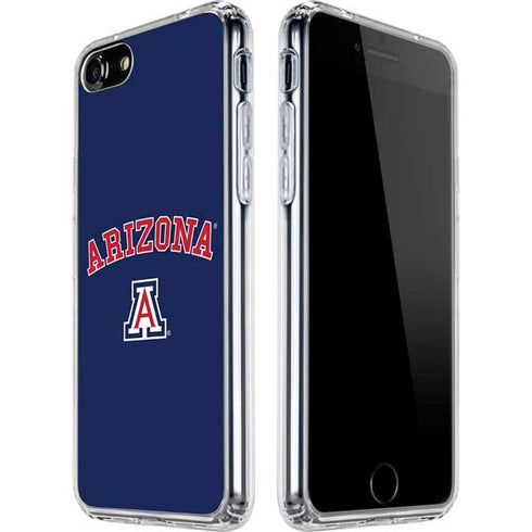 University of Arizona Primary Logo Blue iPhone SE (2nd & 3rd Gen) Clear Case