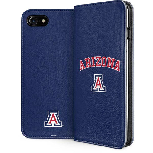 University of Arizona Primary Logo Blue iPhone SE (2nd & 3rd Gen) Folio Case