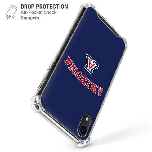 University of Arizona Primary Logo Blue iPhone XR Clear Case